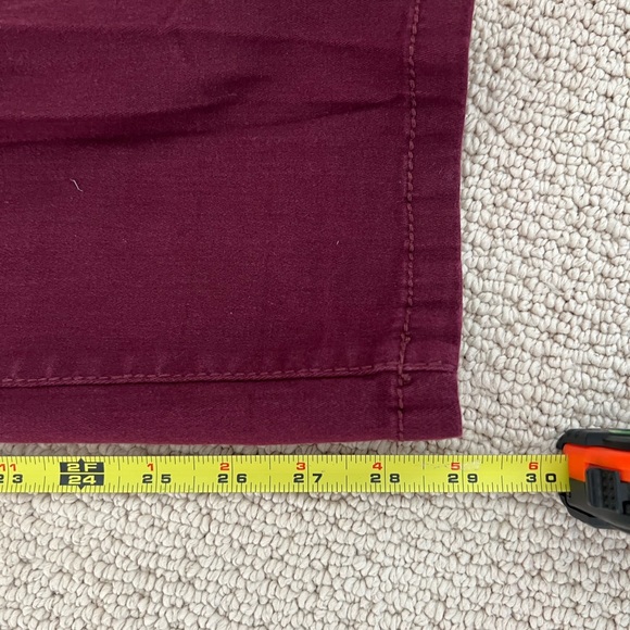 Maroon Slim Straight Leg Jeans - Picture 5 of 10